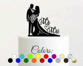 Cake Topper, Tortenstecker, Tortefigur Acryl, Tortenständer - Farbwahl - Etagere Hochzeit Hochzeitstorte, Wedding, Tortendekor, Dekoration