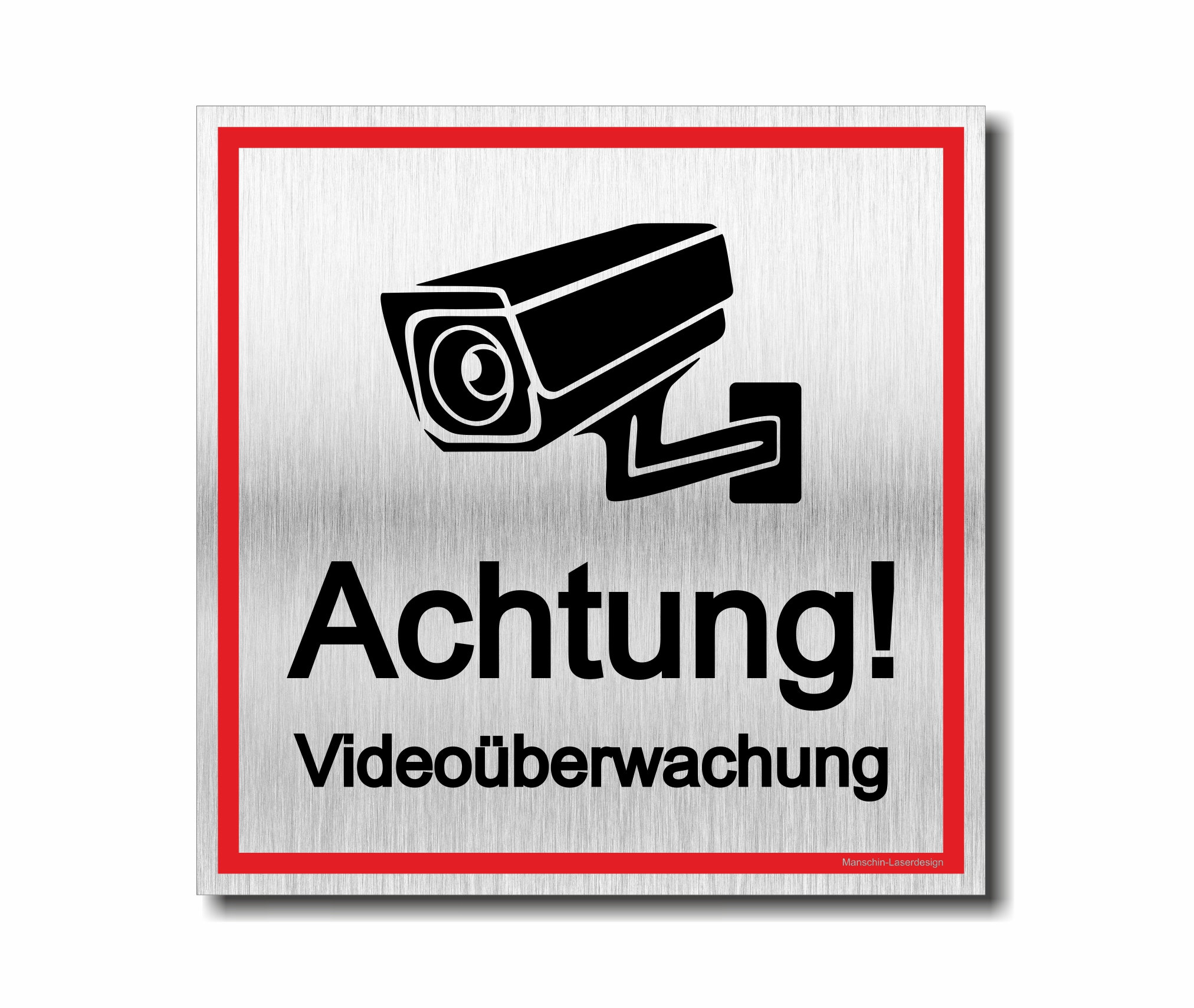 Hinweisschild zum Datenschutz (DSGVO) bei Videoüberwachung, inkl