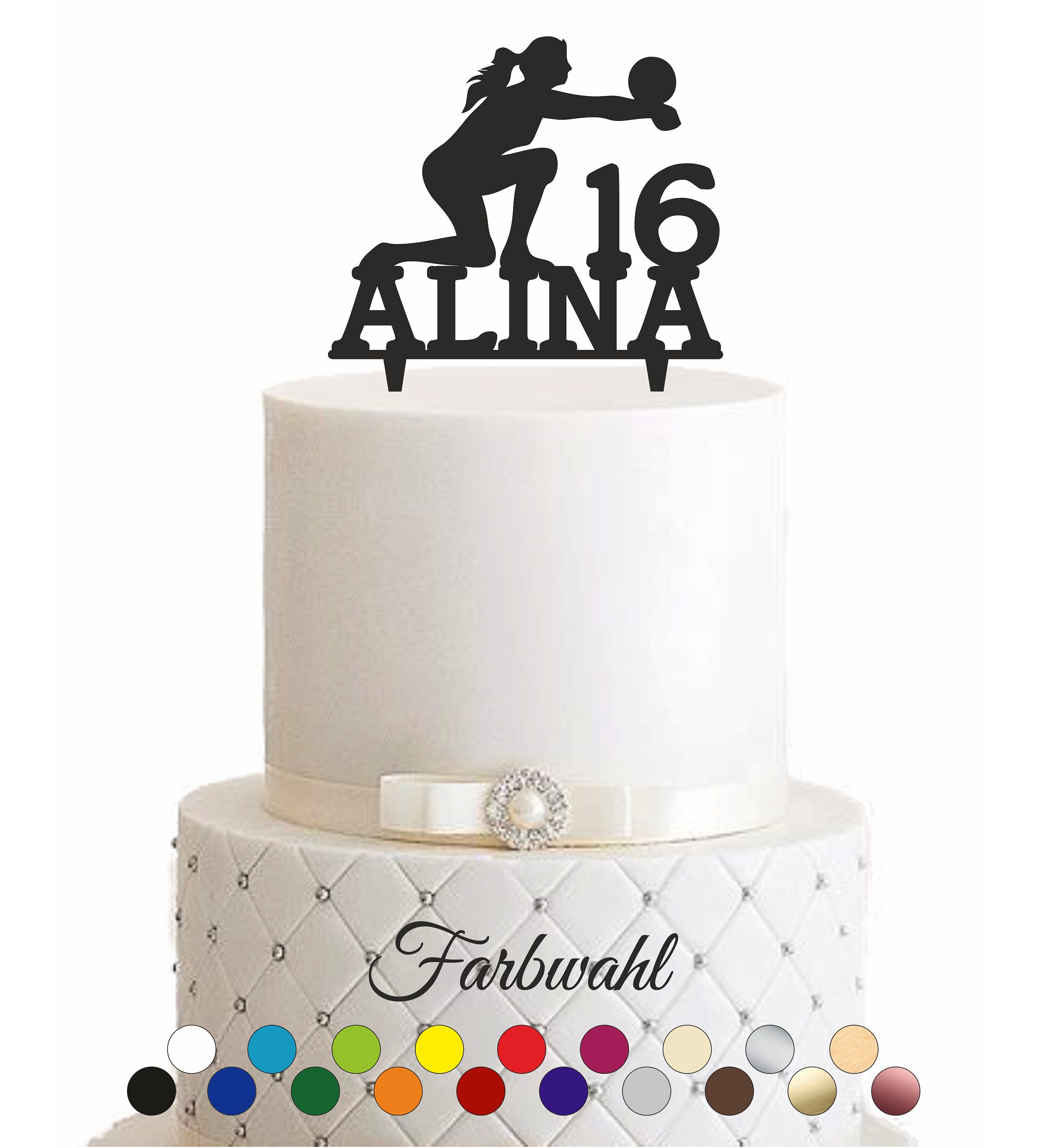 Décoration de gâteau de handball personnalisée, décoration de gâteau de  fête d'anniversaire, nom personnalisé, homme d'âge, joueur de handball