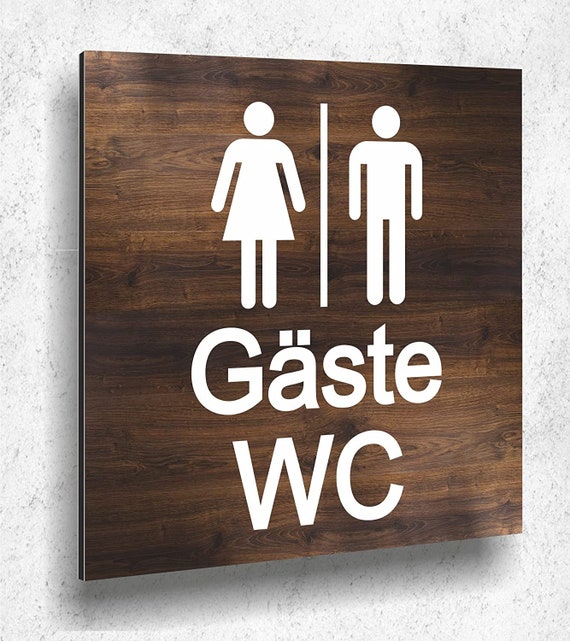 Plaque De Porte, Pour WC, Motif Flèche Droite, Impression UV, 12 X 12