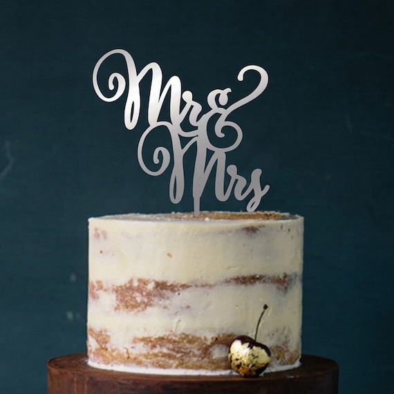 Cake Topper “Mr & Mrs geschwungen”, Hochzeit, Wedding, Topper, Tortenstecker, Hochzeitsdeko, Dekoration, Standesamt, Verlobung