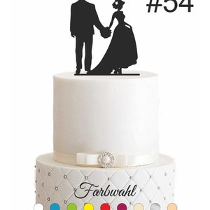 Acryl Cake Topper Dunkelblau – Tortenstecker & -figur Für Hochzeitstorte, Höhe 18 Cm