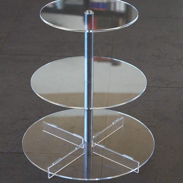 Cake stand taart vloeren aluminium 3 verdiepingen, bruidstaart staan acryl x 20 25 30 cm ETAGERE