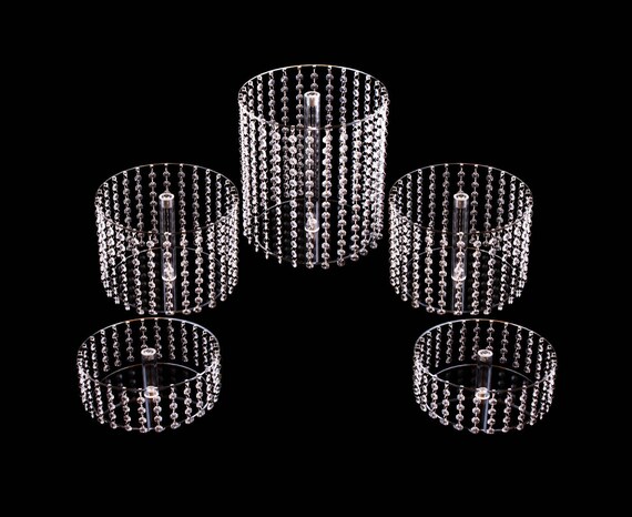 Acryl Plexiglas Tortenständer Rund Hochzeit 5 Etagen Etagere Geburtstag Alu Ø 28 cm
