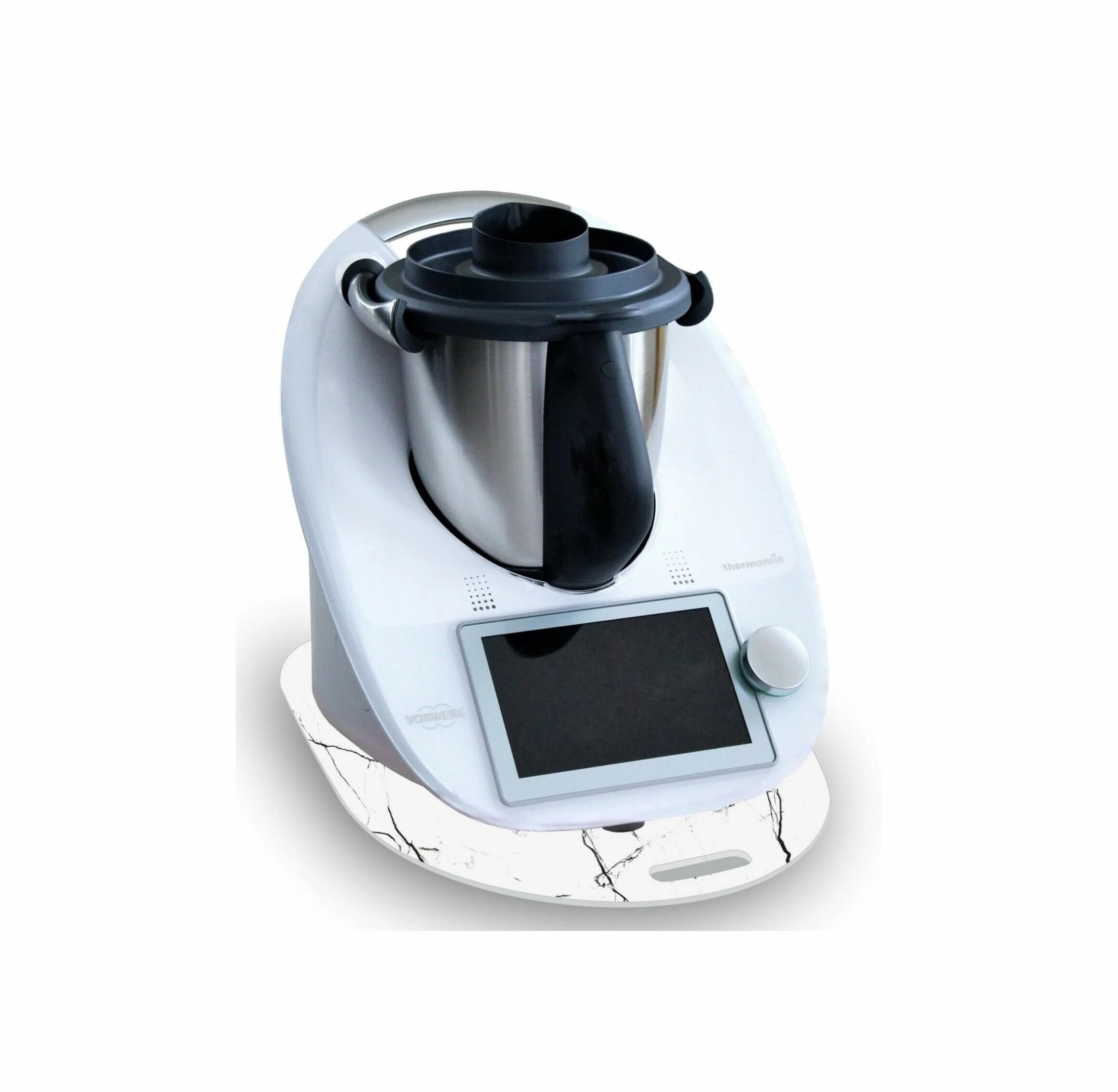 Tavoletta Scorrevole Premium Per Thermomix - TM5, TM6, TM31 - Vetro Acrilico, Effetto Marmo, Made In Germany - 4