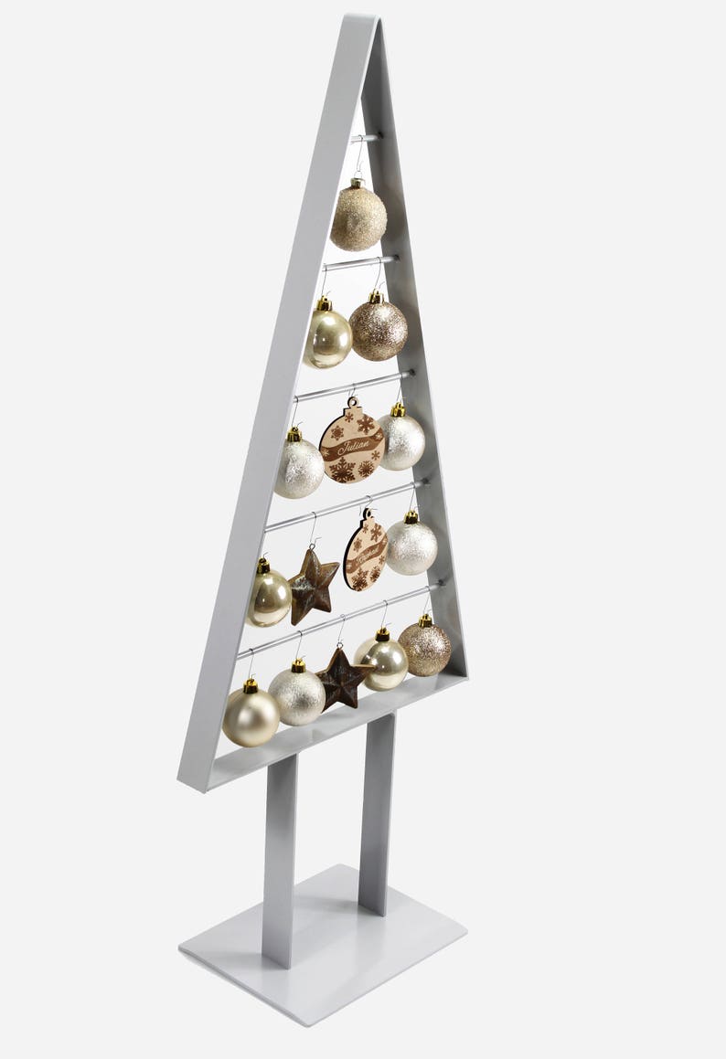 Tannenbaum Metall Weihnachtsbaum Edel Weiß Hochglanz 1m Etsy.de