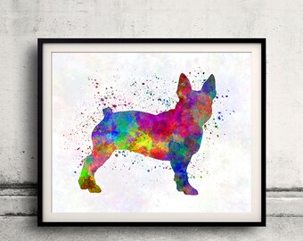 Boston Terrier in aquarel 01 - Fine Art Print Poster Decor Home Aquarel Illustratie Hond - SKU 2495