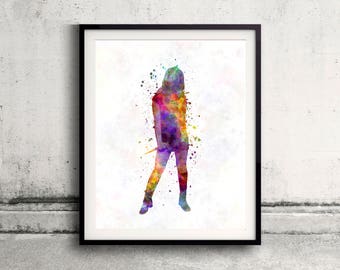 Buffy Vampire Hunters- Fine Art Print Glicee Buffy Poster Watercolor Children's Illustration Wall - SKU 2555