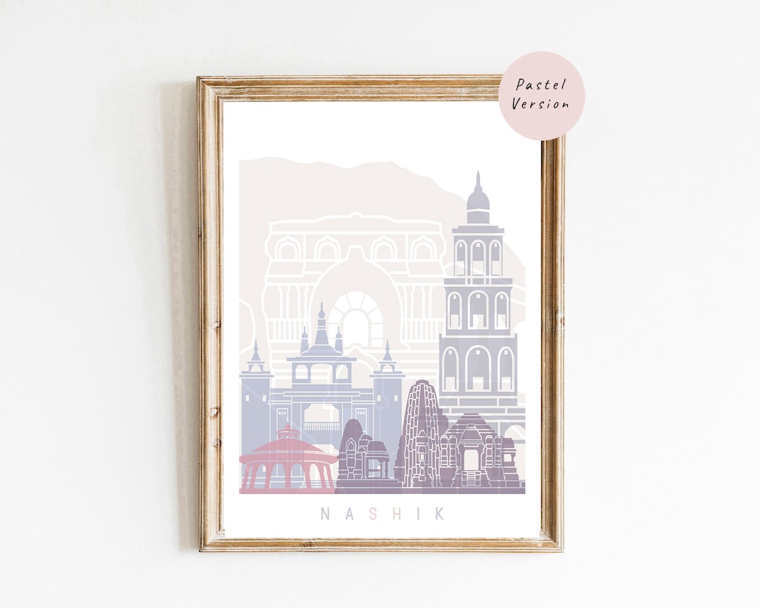 Nashik Skyline Poster Fine Art Print Glicee Poster Decor Home Gift