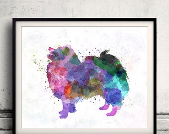 German Spitz 01 in watercolor - Fine Art Print Glicee Poster Decor Home Watercolor Gift Illustration dog - SKU 1320