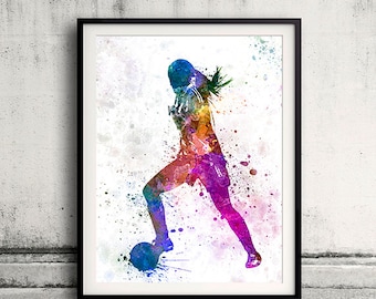 Girl soccer football player playing 02 - SKU 0708