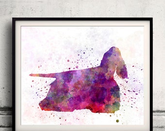 American Cocker Spaniel 01 in watercolor - Fine Art Print Glicee Poster Decor Home Watercolor Gift Illustration Dog Cocker Spaniel- SKU 1188