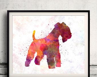 Lakeland Terrier in watercolor - Fine Art Print Glicee Poster Decor Home Watercolor Gift Illustration dog - SKU 1418