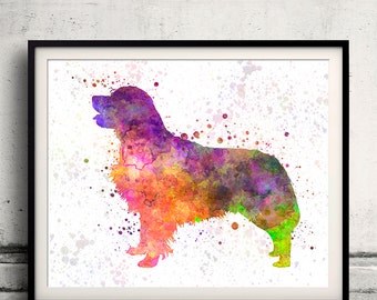 Golden Retriever 01 in watercolor - Fine Art Print Glicee Poster Decor Home Watercolor Gift Illustration Dog - SKU 1257