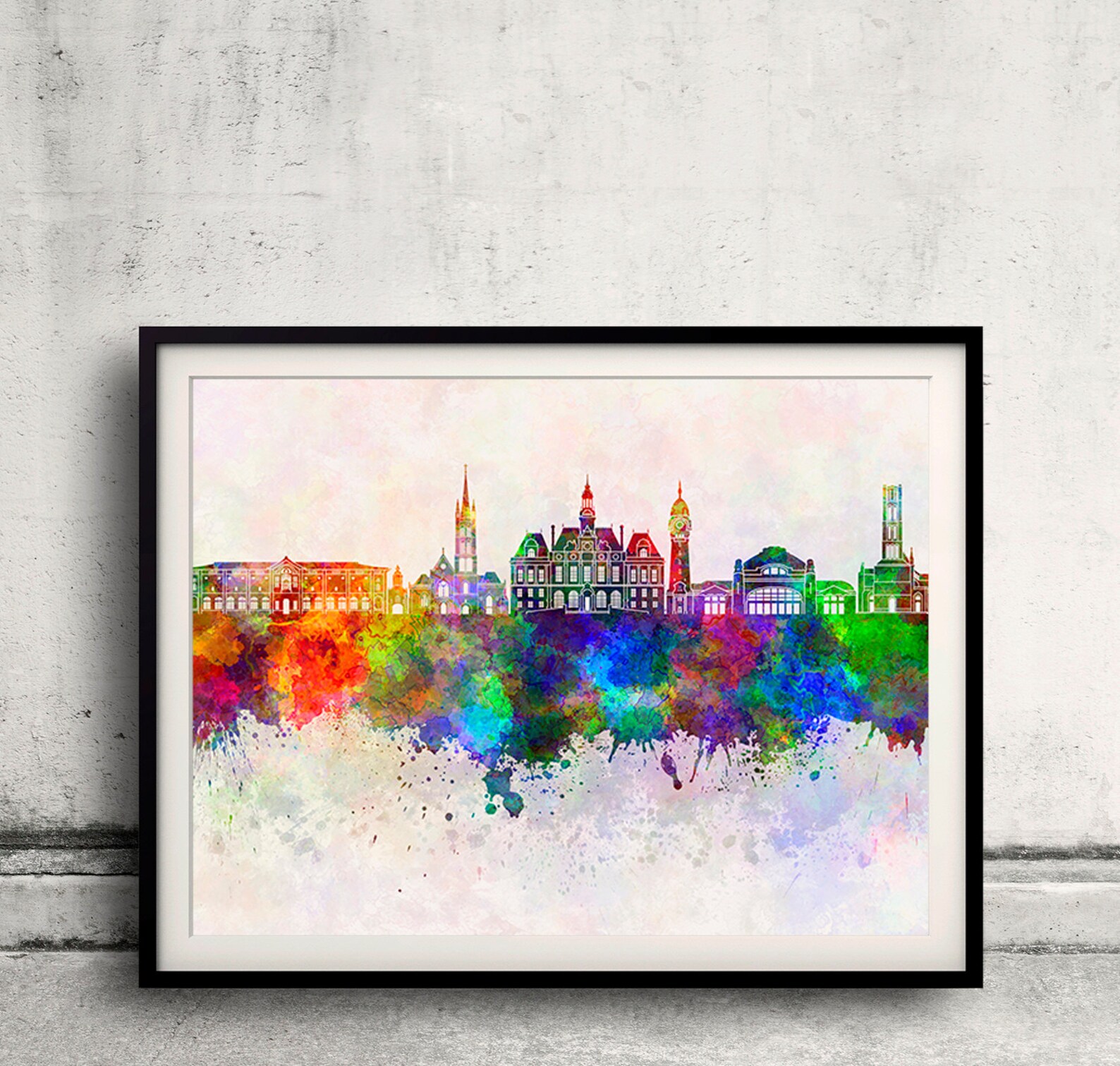Limoges Skyline in Watercolor Background Fine Art Print - Etsy