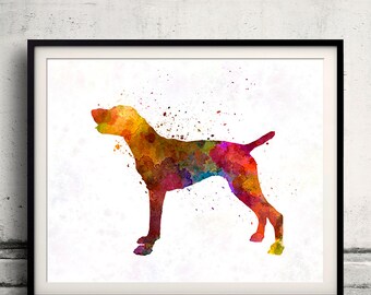 German Shorthaired Pointer in watercolor - Fine Art Print Glicee Poster Decor Home Watercolor Gift Illustration dog - SKU 1370