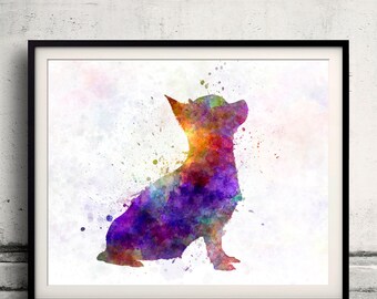 Chihuahua 01 in watercolor - Fine Art Print Glicee Poster Decor Home Watercolor Gift Illustration Dog Chihuahua - SKU 1181