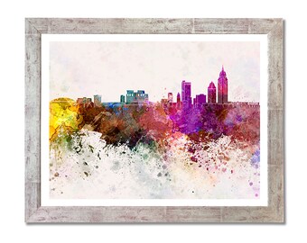 Mobile skyline in watercolor background - SKU 0943