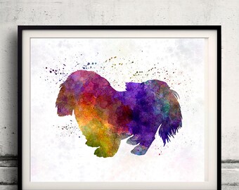 Penkingese in watercolor - Fine Art Print Glicee Poster Decor Home Watercolor Gift Illustration dog - SKU 1447