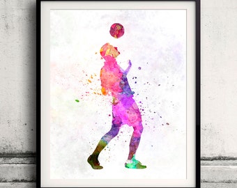 Man soccer football player 06 - Poster Glicée Wall art Illustration Print Art Decorative sport - SKU 1499