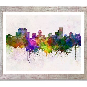Columbia skyline in watercolor background - SKU 0940