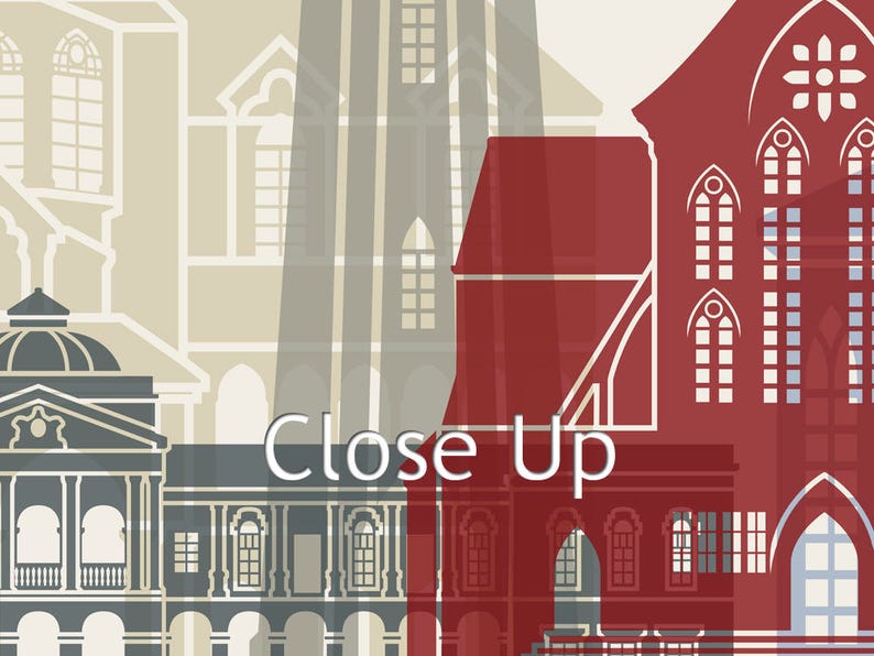 Skyline Poster Fine Art Print Glicee Poster Decor Etsy