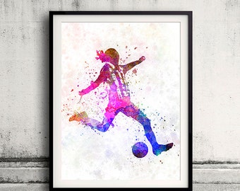 Girl soccer football player playing 04 - SKU 0710