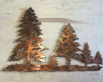 Pine Tree Wall Art Etsy