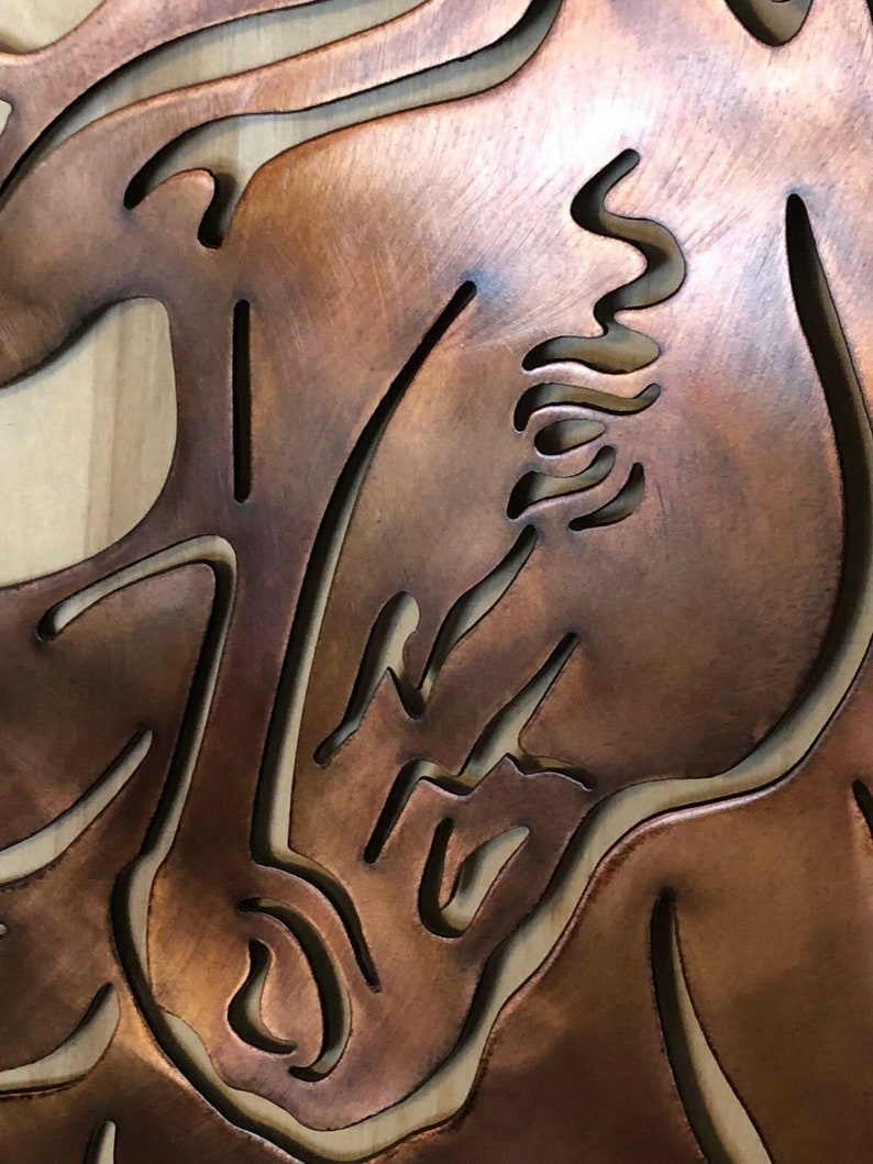 Horse Wall Metal Art Hanging With Rustic Copper Finish Etsy