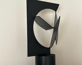 Abstract Modern Metal Table Sculpture