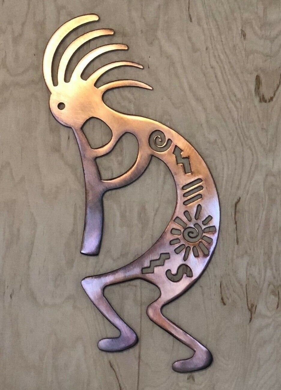 30 Kokopelli Wall Metal Art With Rustic Copper Finish Etsy