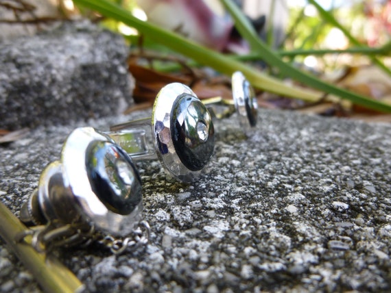 1970s EMMONS Silver Cufflinks and Lapel Pin Hemat… - image 10