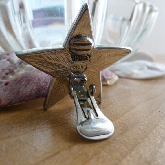 1960s RARE Kenneth Jay Lane Rhinestone Star Clip-… - image 4