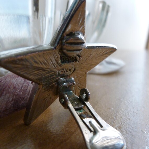 1960s RARE Kenneth Jay Lane Rhinestone Star Clip-… - image 9