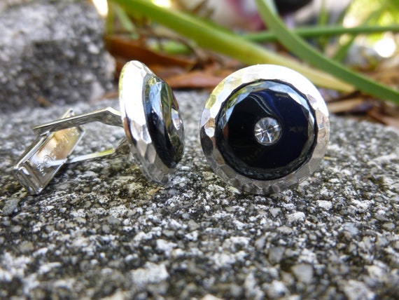 1970s EMMONS Silver Cufflinks and Lapel Pin Hemat… - image 7