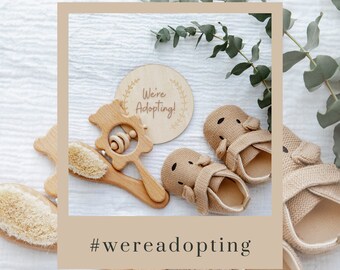 Boho Digital Adoption Ankündigung | Minimalist Adoption Post | Unisex Baby/Kind | Instagram Größe | Sofort Download | Digitale Ansage
