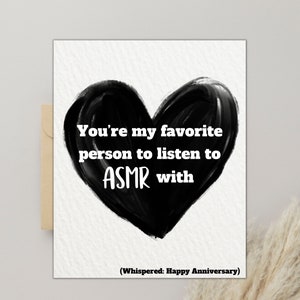Tarjeta de aniversario divertida, tarjeta ASMR, tarjeta de aniversario minimalista, tarjeta de feliz aniversario para esposa, tarjeta para novia, tarjeta para esposo