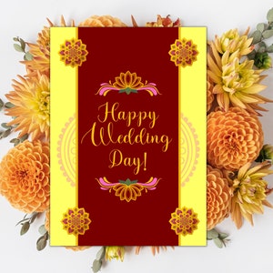 Cartão de casamento indiano para impressão Cartão de casamento Sikh para impressão Cartão de casamento Punjabi Cartão de casamento Desi Cartão de casamento do sul da Ásia