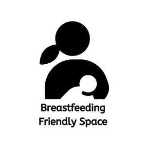 Signo de lactancia materna Espacio amigable para la lactancia materna Leche humana Alimentación Espacio amigable Espacio amigable para la enfermería Vinilo pegatina SVG Archivo Tienda Signo