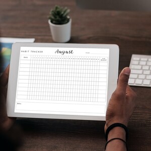 Minimalist Monthly Habit Tracker Printable (digital Download) - Etsy