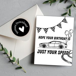 Carte d’anniversaire imprimable de voiture de course Carte d’anniversaire deux Anniversaire rapide Rapide un anniversaire Voiture de course Anniversaire Voiture de course Fête Anniversaire Garçon Carte Deux
