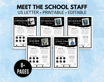 Editable Meet The School Counselor Poster Counsellor Sign School Psychologist School Social Worker Back To School Welcome Flyer DIY
