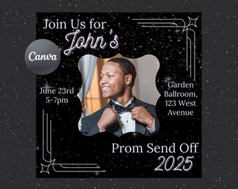 Class of 2026 Prom Send Off Flyer | Fully Editable | Prom Invitation | DIY Senior Prom Night Celebration | Formal Party Event Invite | Grad