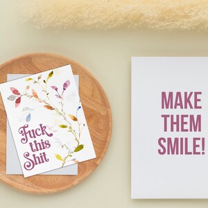 Sweary Card for Friend: Last Minute Card, Fuck This Shit, Breakup, Divorce Card, Cancer Card, Funny Sympathy Card, Fired, Thinking of You image 9