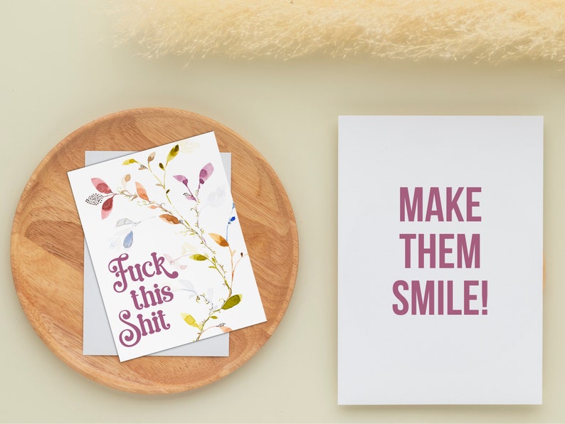 Sweary Card for Friend: Last Minute Card, Fuck This Shit, Breakup, Divorce Card, Cancer Card, Funny Sympathy Card, Fired, Thinking of You image 9