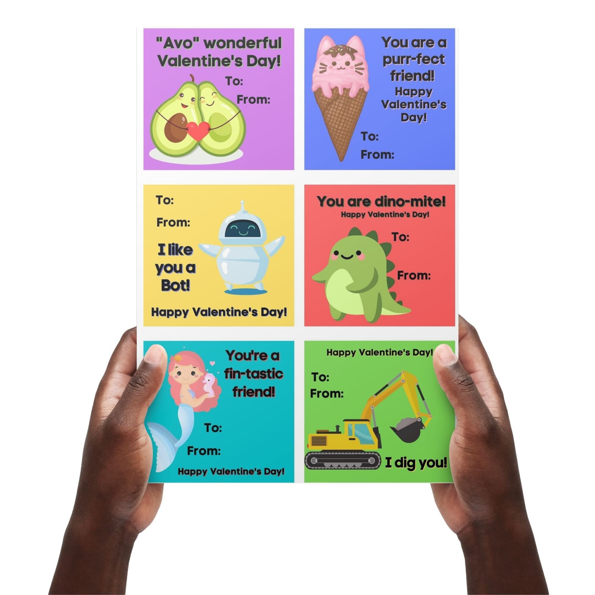 Printable Valentine's for Classmates Kids Valentine's Cards Valentine ...