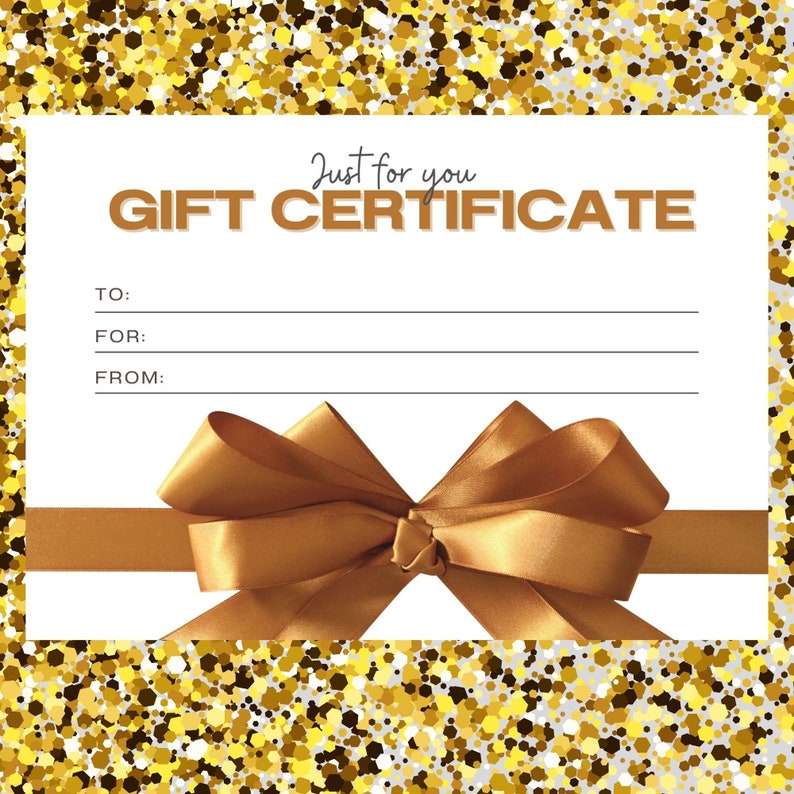 Easy Printable Gift Certificate Template Custom Gift Certificate ...