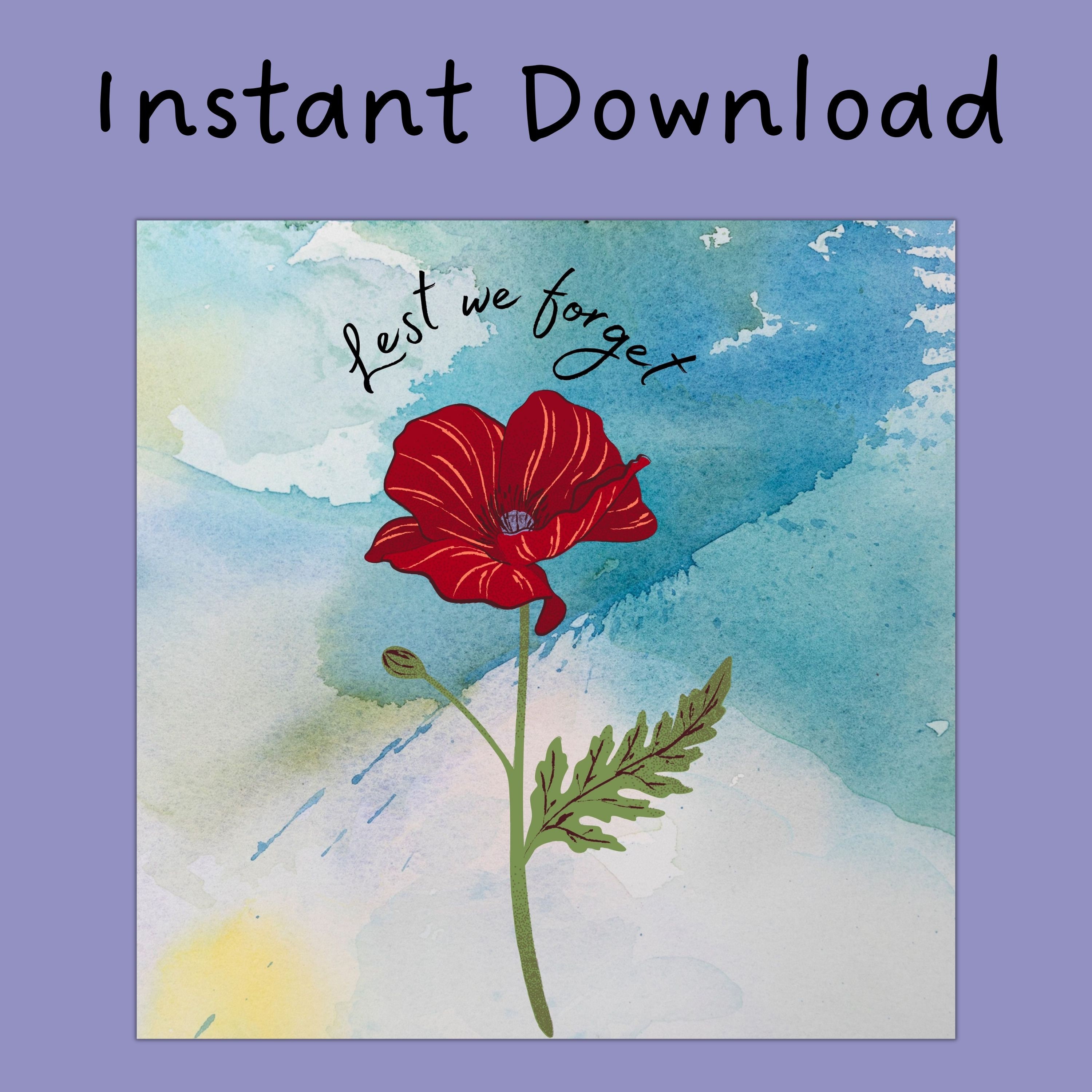 Instant Download Poppy Graphics for Remembrance Day | Veteran's Day ...