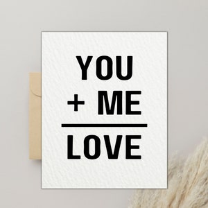 Cartão de Dia dos Namorados Nerd para Geek de Matemática Cartão de Dia dos Namorados de Última Hora Cartão de Aniversário de Matemática Cartão de Dia dos Namorados Engraçado para Aniversário de Marido