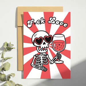 Carte drôle de Saint-Valentin, Ensemble de soins pour la rupture, Nouveau célibataire, Carte Séparation + Rupture + Divorce, Anti-Saint-Valentin Snarky, Lunettes de soleil coeur